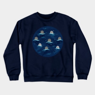 Seals in Glowing Sea Crewneck Sweatshirt